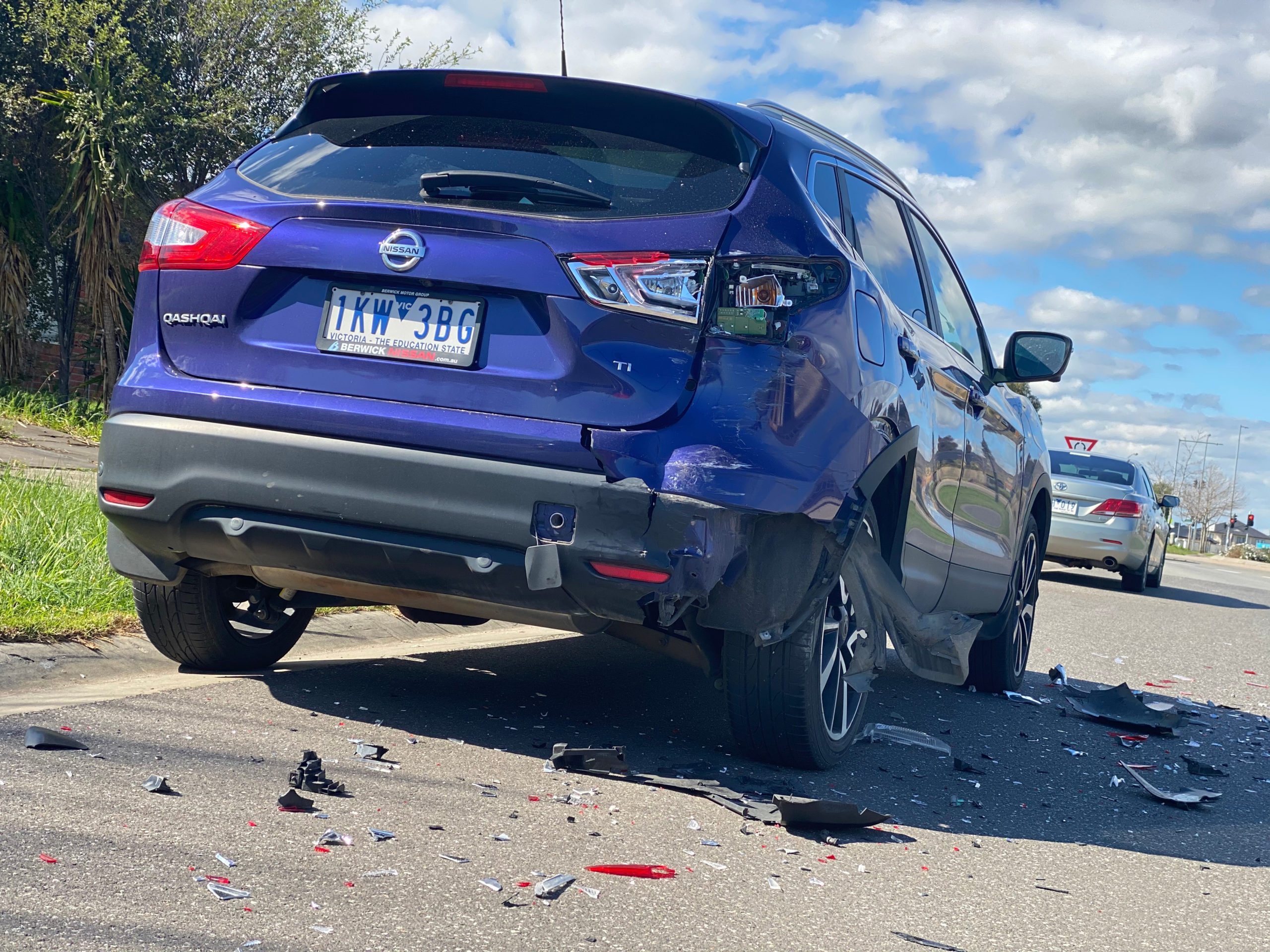 un accidente de choque y fuga